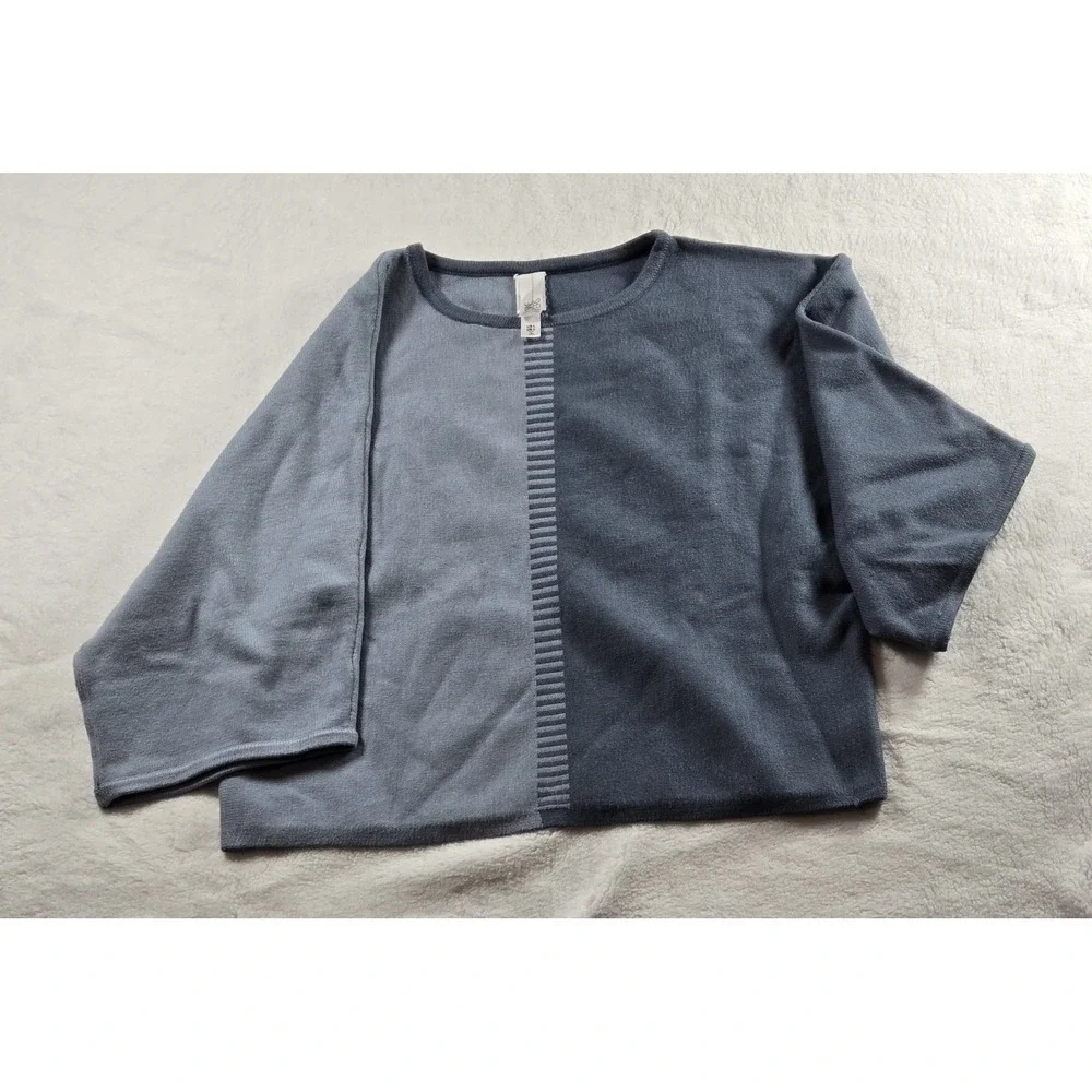 Women's Wynne Layers Kimono Sleeve Sweater Size Large Blue‎ Two Tone